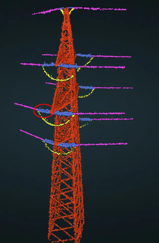 Insulators on a high-voltage tower
