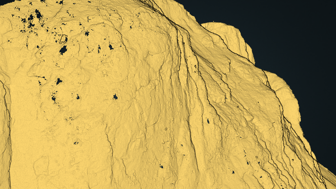  Automatic ground segmentation of overhanging walls.