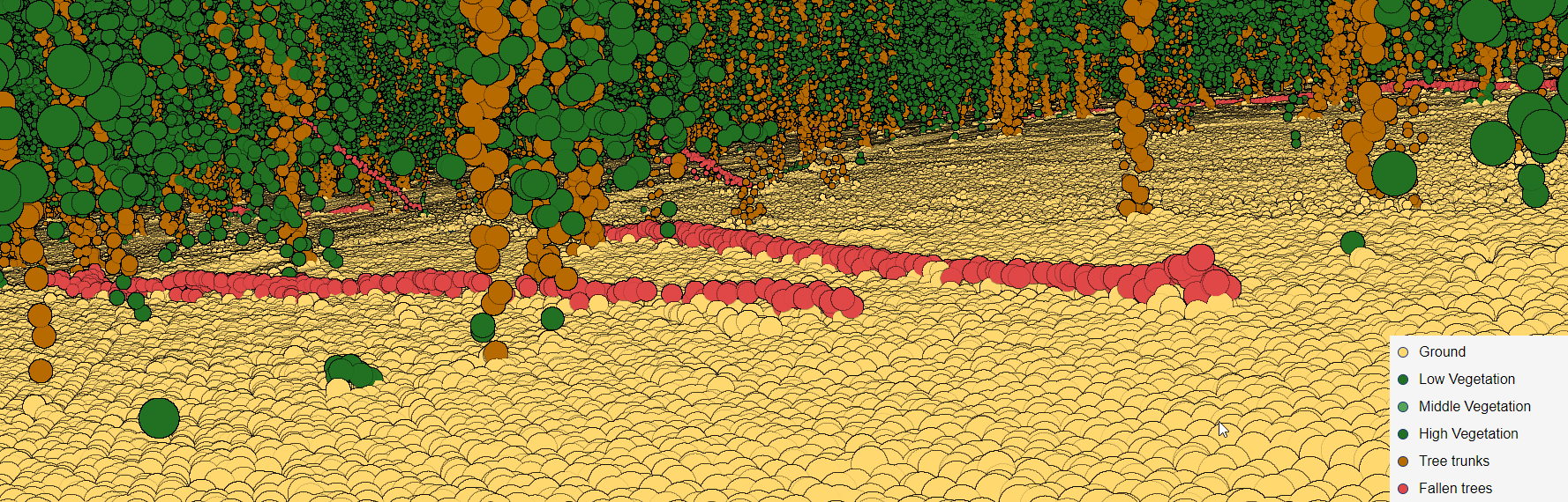 Automated detection of dead wood.