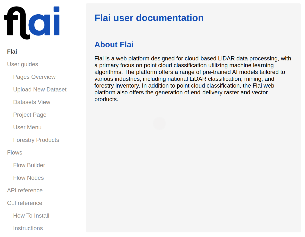 Flai docs preview