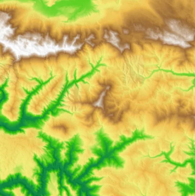 LiDAR digital elevation model raster