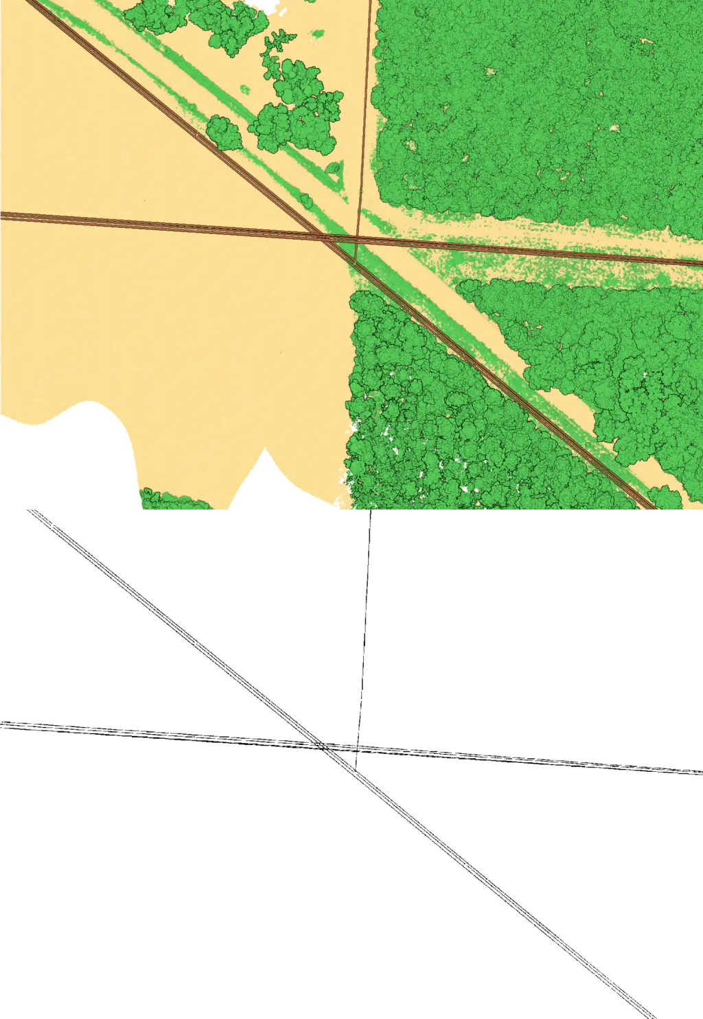 LiDAR raster mask by semantic class