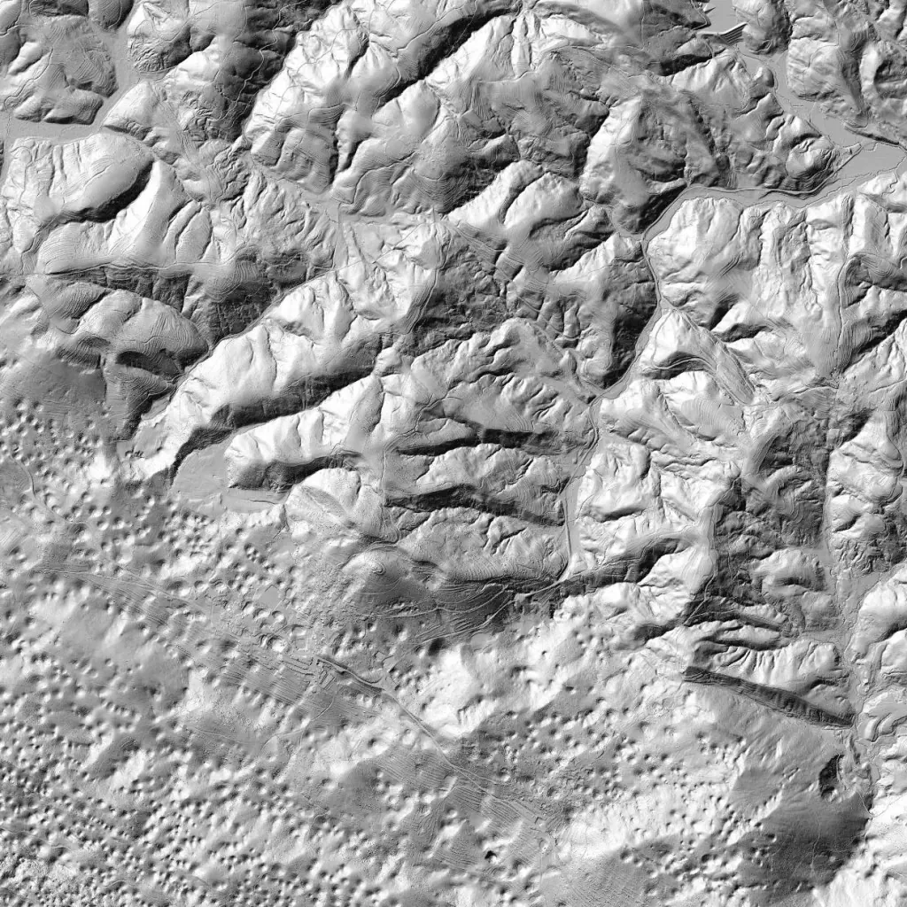 Raster deliverables generated from LiDAR