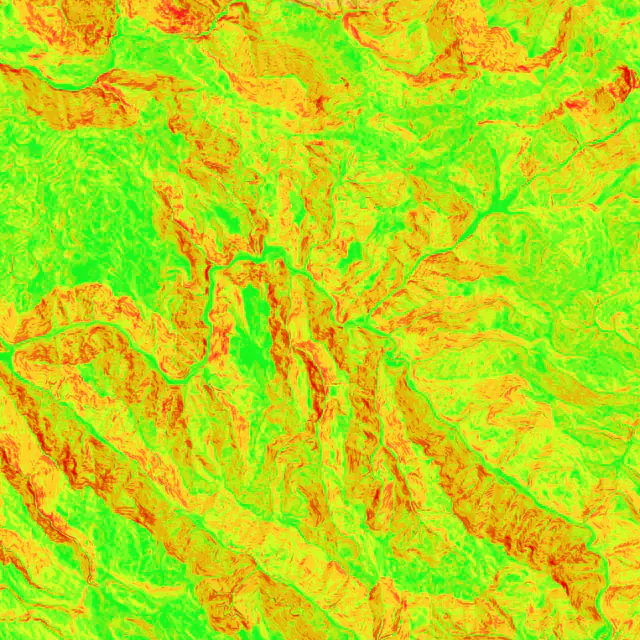 LiDAR slope raster