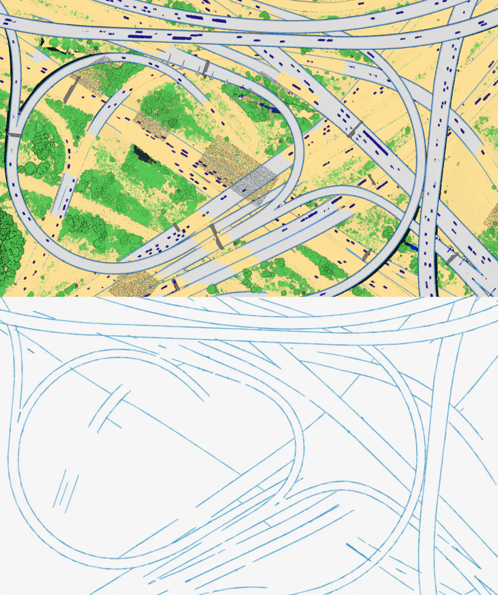 Vectorization, linearization, feature extraction, point cloud