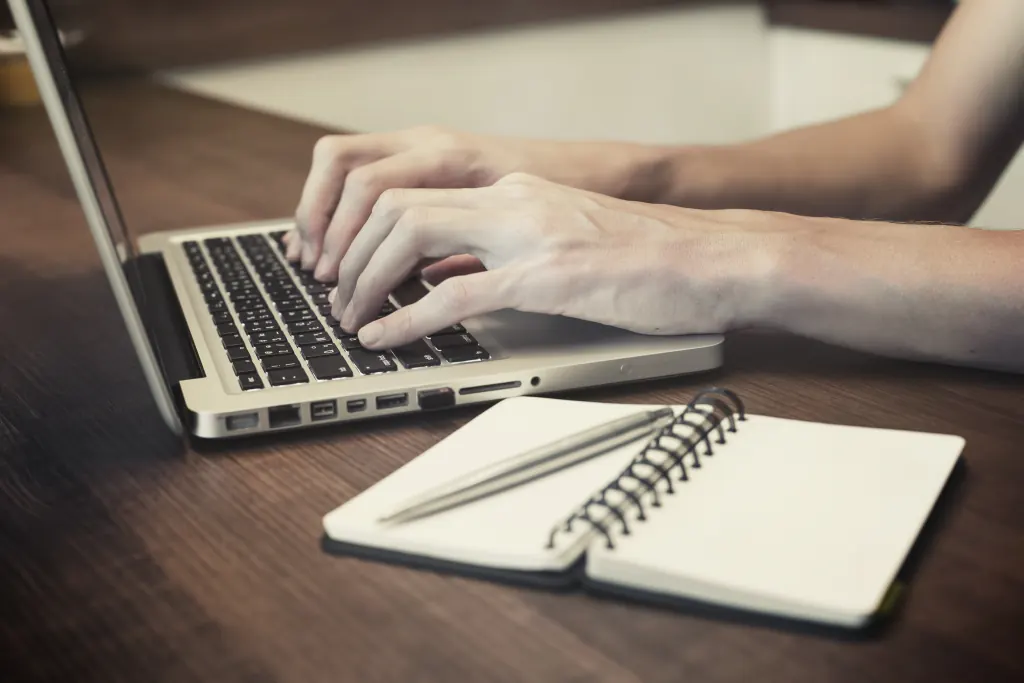 Typing on a keyboard